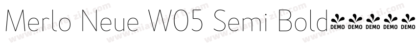 Merlo Neue W05 Semi Bold字体转换